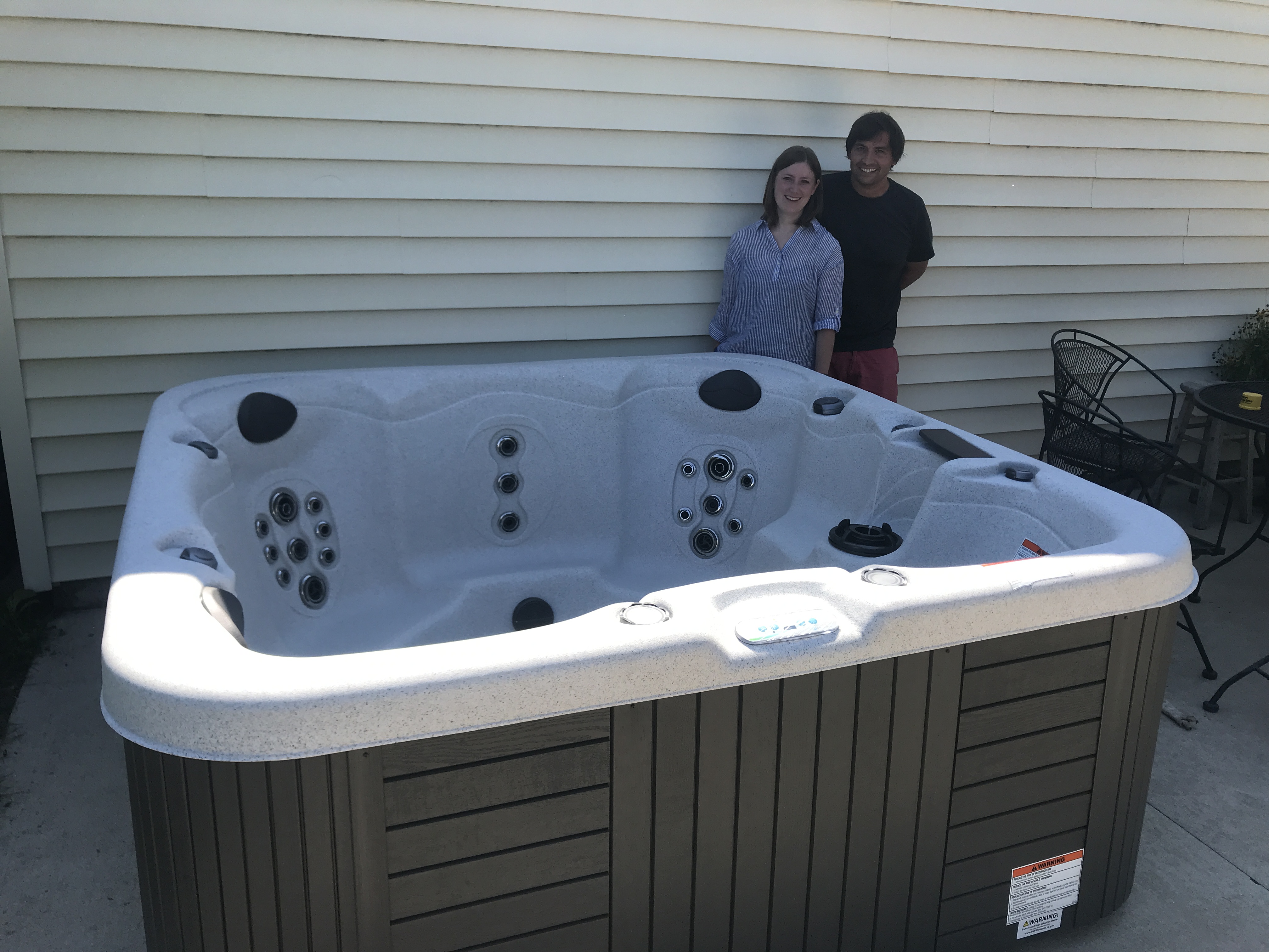 Used 2017 Twilight 7.25 hot tub after delivery